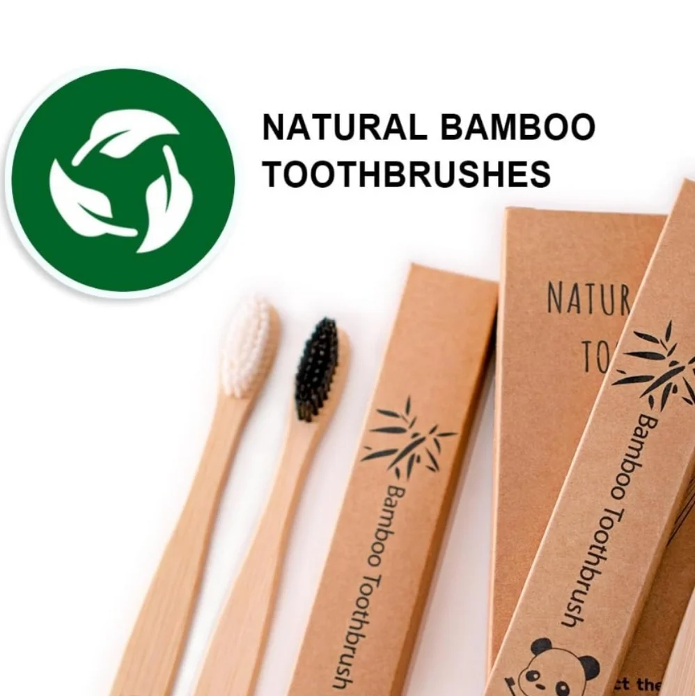 Eco-Friendly Bamboo Toothbrush Set - Picture 6 of 8